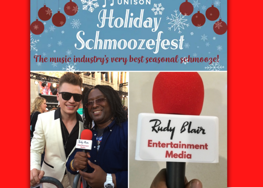 Intv w Juno Award nominee Shawn Hook on Unison Holiday Schmoozefest 2023 at Toronto’s Liberty Grand