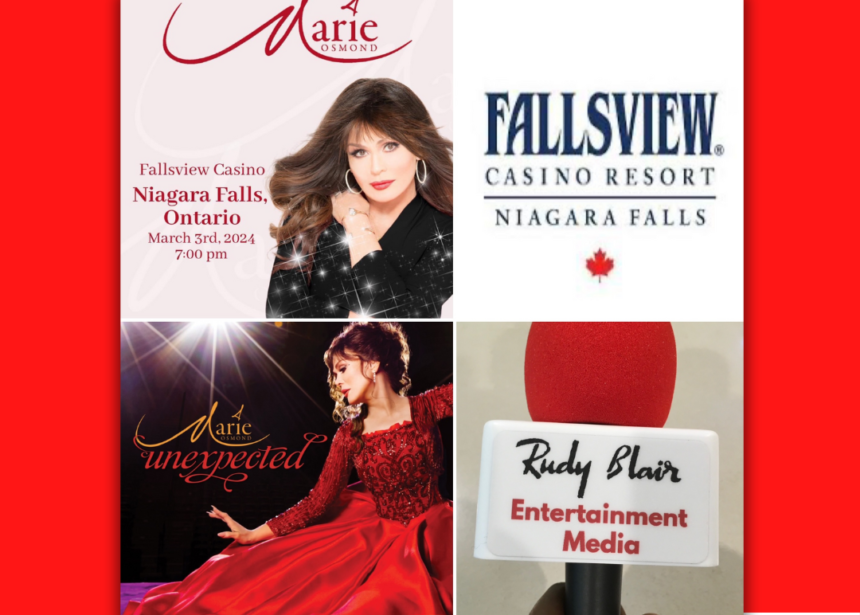 Intv w Entertainment Legend Marie Osmond on OLG Stage At Fallsview Casino & LP “Unexpected”