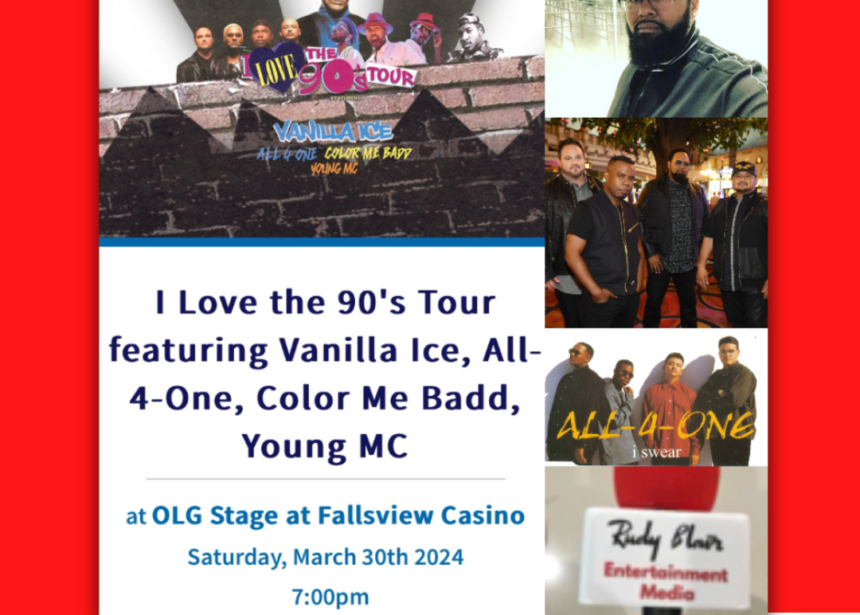 Intv w Jamie Jones of All 4 One on I Love the 90’s Tour at OLG Stage at Fallsview Casino