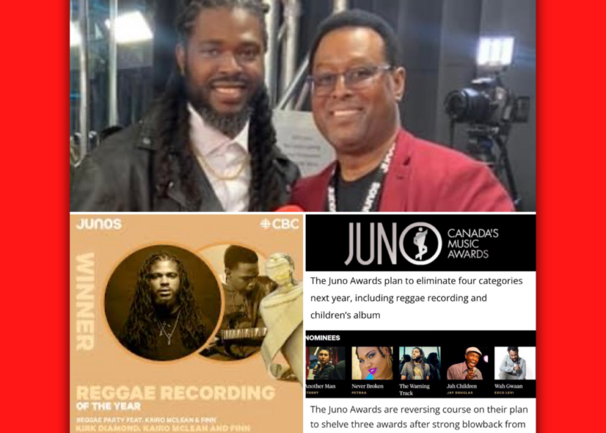 Intv w Kirk Diamond on the reverse decision of the Junos putting Reggae Recording of the Year category on “hiatus”