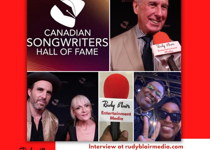 Intv w Metric, Dominique Fils Aimé & Ron MacLean at Canadian Songwriters HOF 2024 at Massey Hall