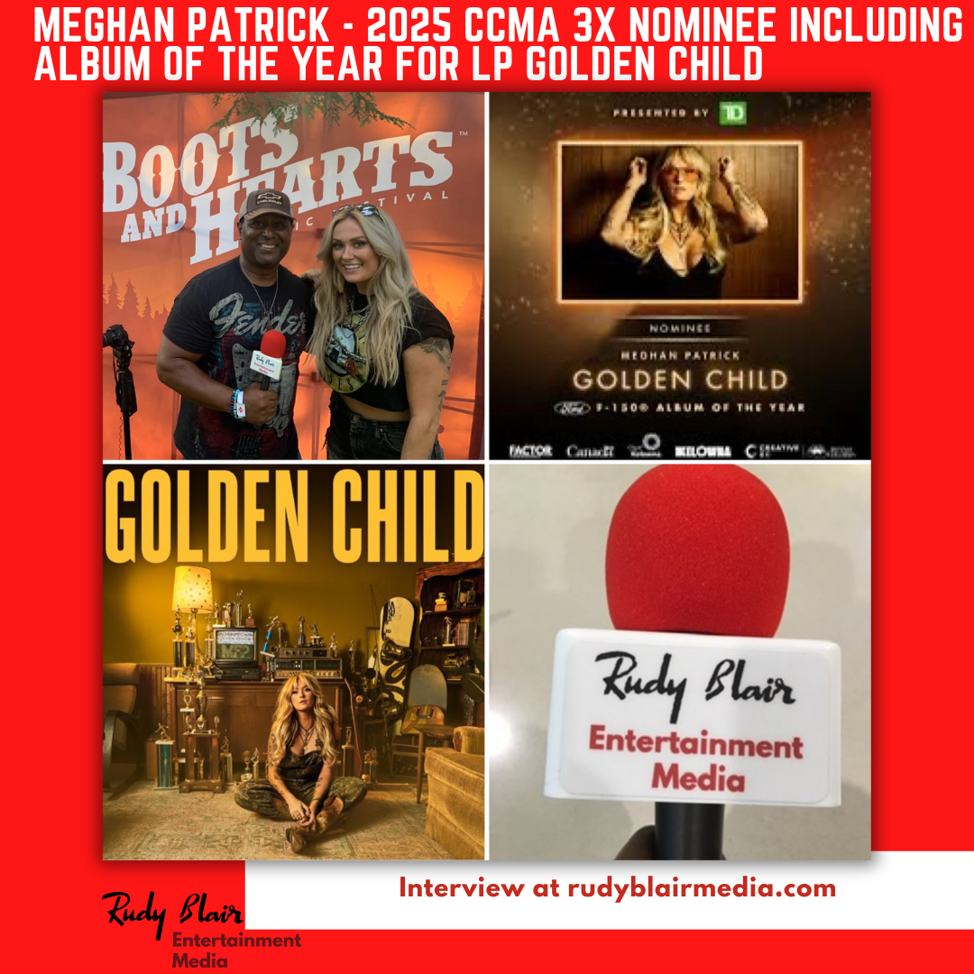 Intv w 3x 2025 CCMA Award Nominee Meghan Patrick On Her Nominations Including Album Of The Year For LP Golden Child Intv w 3x 2025 CCMA Award Nominee Meghan Patrick On Her Nominations Including Album Of The Year For LP Golden Child