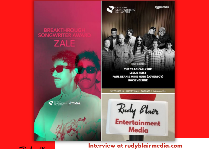 Intv w ZALE On His 2026 Recipient Of The Canadian Songwriters Hall of Fame Breakthrough Songwriter Award
